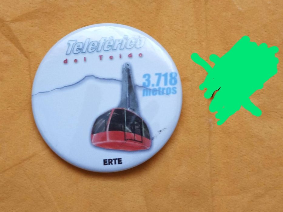 Insigna - reclama teleferic din Teide(vulcan)-Tenerife(Spania).