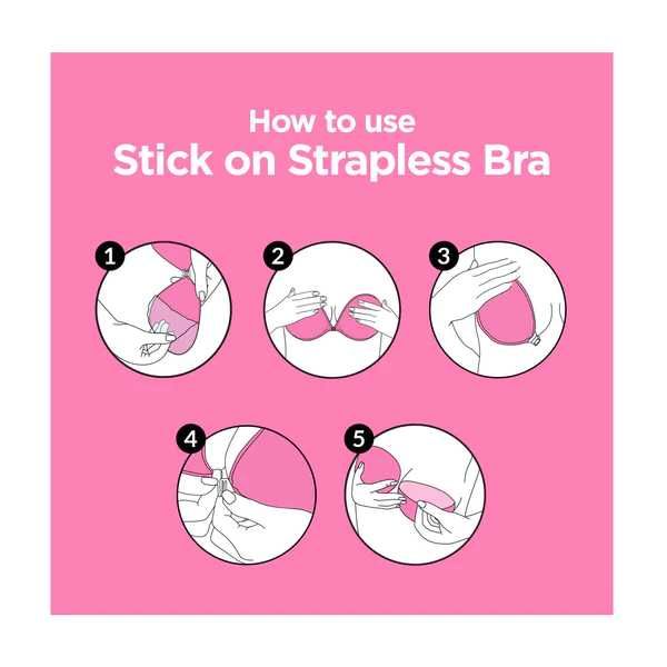 Залепващ сутиен със силикон, бял