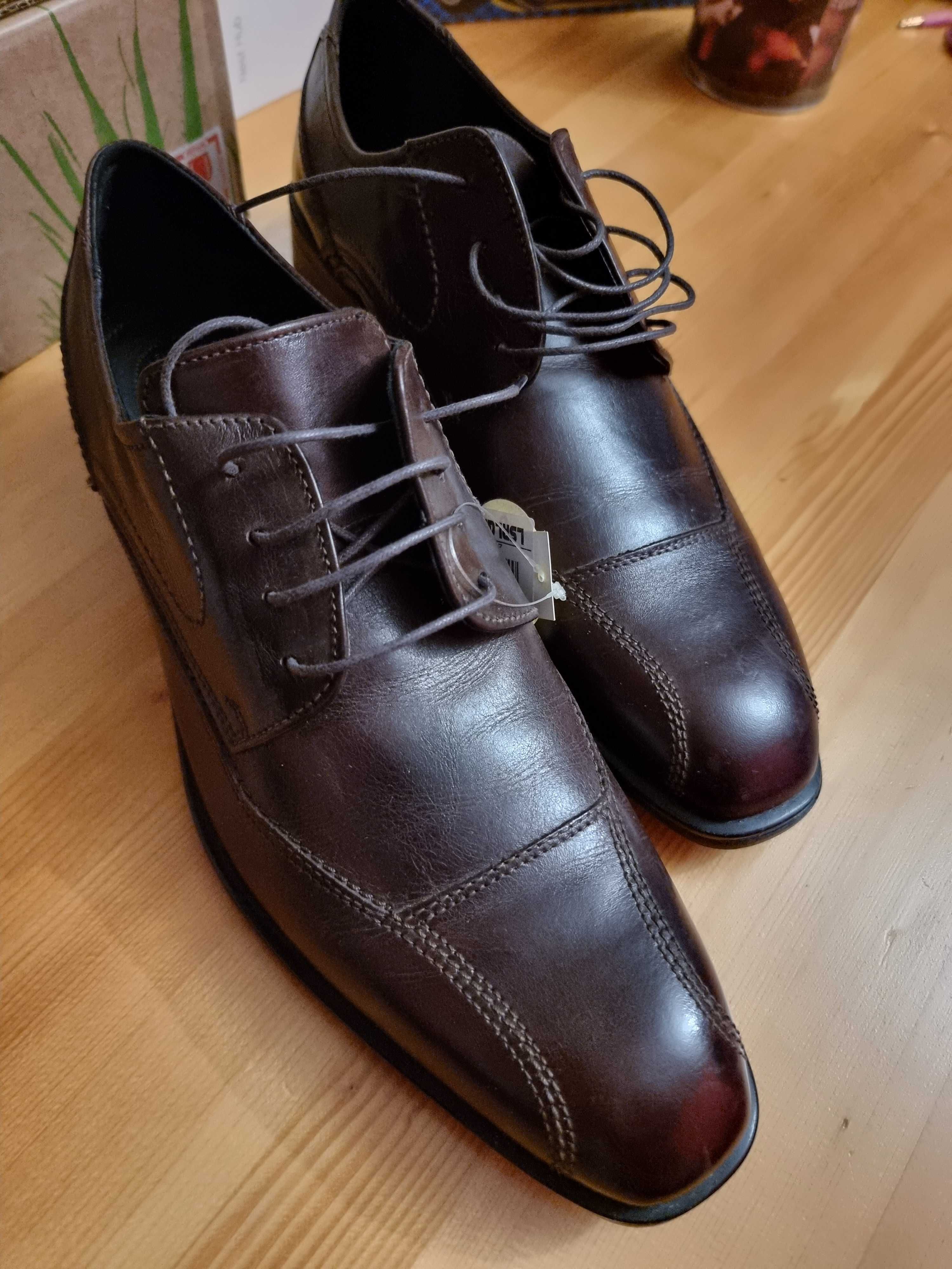 papuci Pantofi piele Derby Brogue - office nunta botez ocazie birou