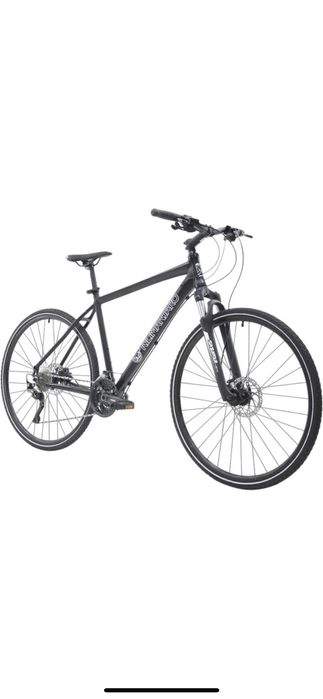 Bicicleta trekking, pentru adulti, X Fact, 22 inch, Negru, 22