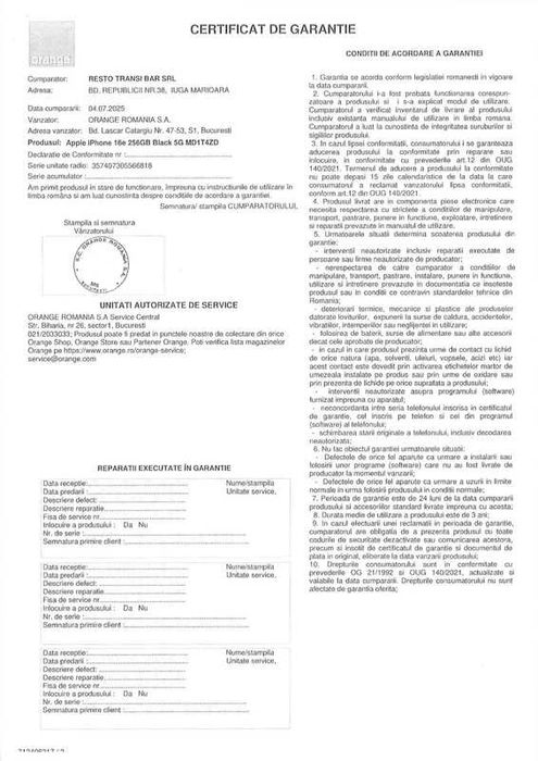 Iphone 16e 256Gb nou in garantie