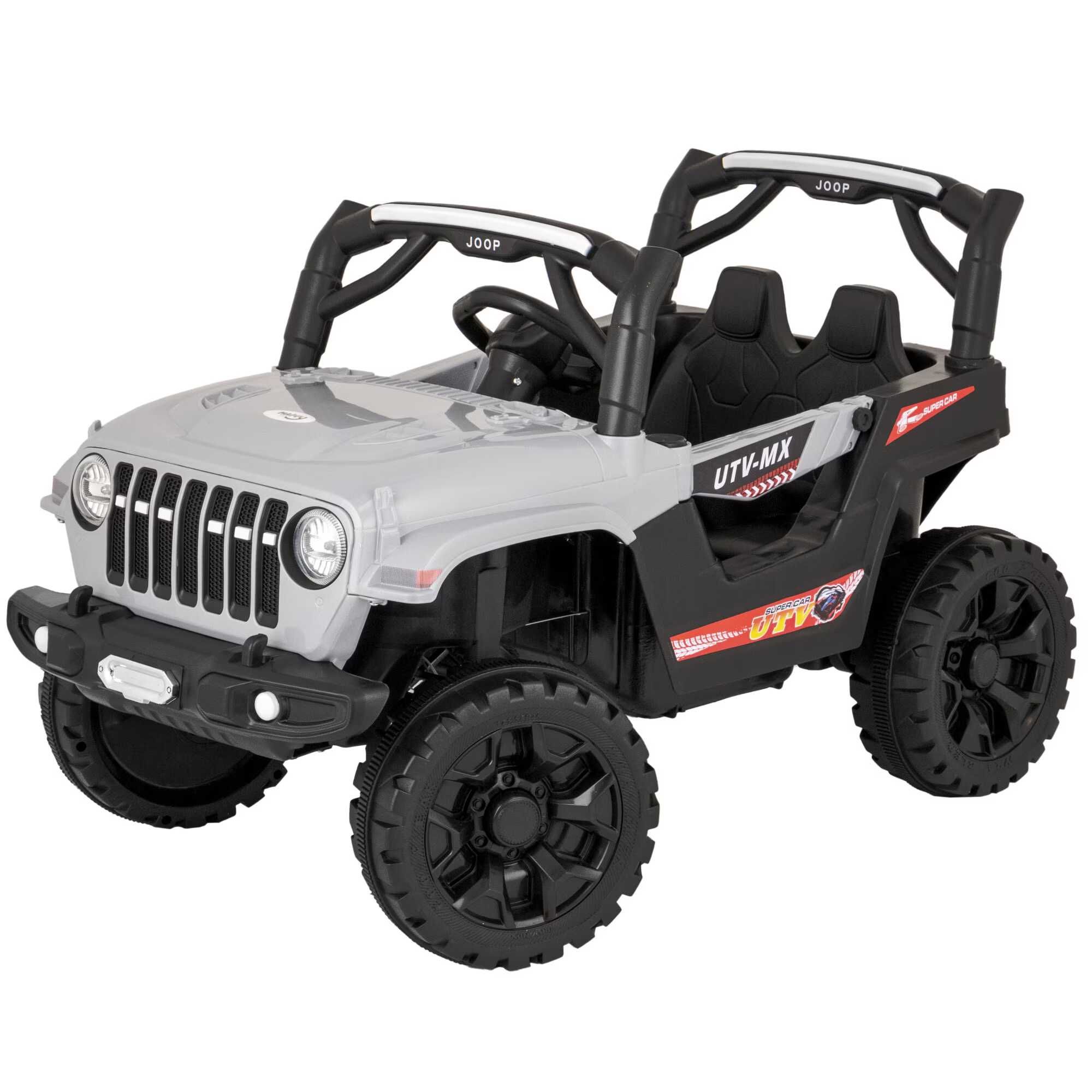 Masinuta electrica Mappy 4x4, cu lumini si sunete, Gri