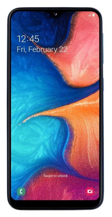 Samsung A20Е 3gb цвят т син. Перфектен  + кутия