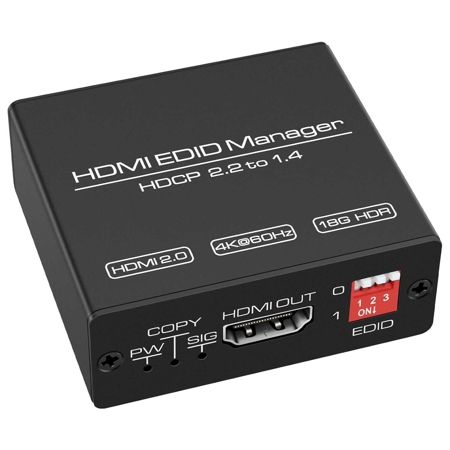 HDMI EDID Manager 4k Emulator 8 Mod 4K-60Hz Semnal HDMI 2.0b HDCP2.2