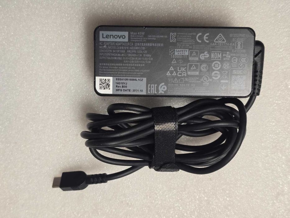 Incarcator laptop Lenovo ThinkPad 20V 2.25A 45W, TYPE-C - poze reale