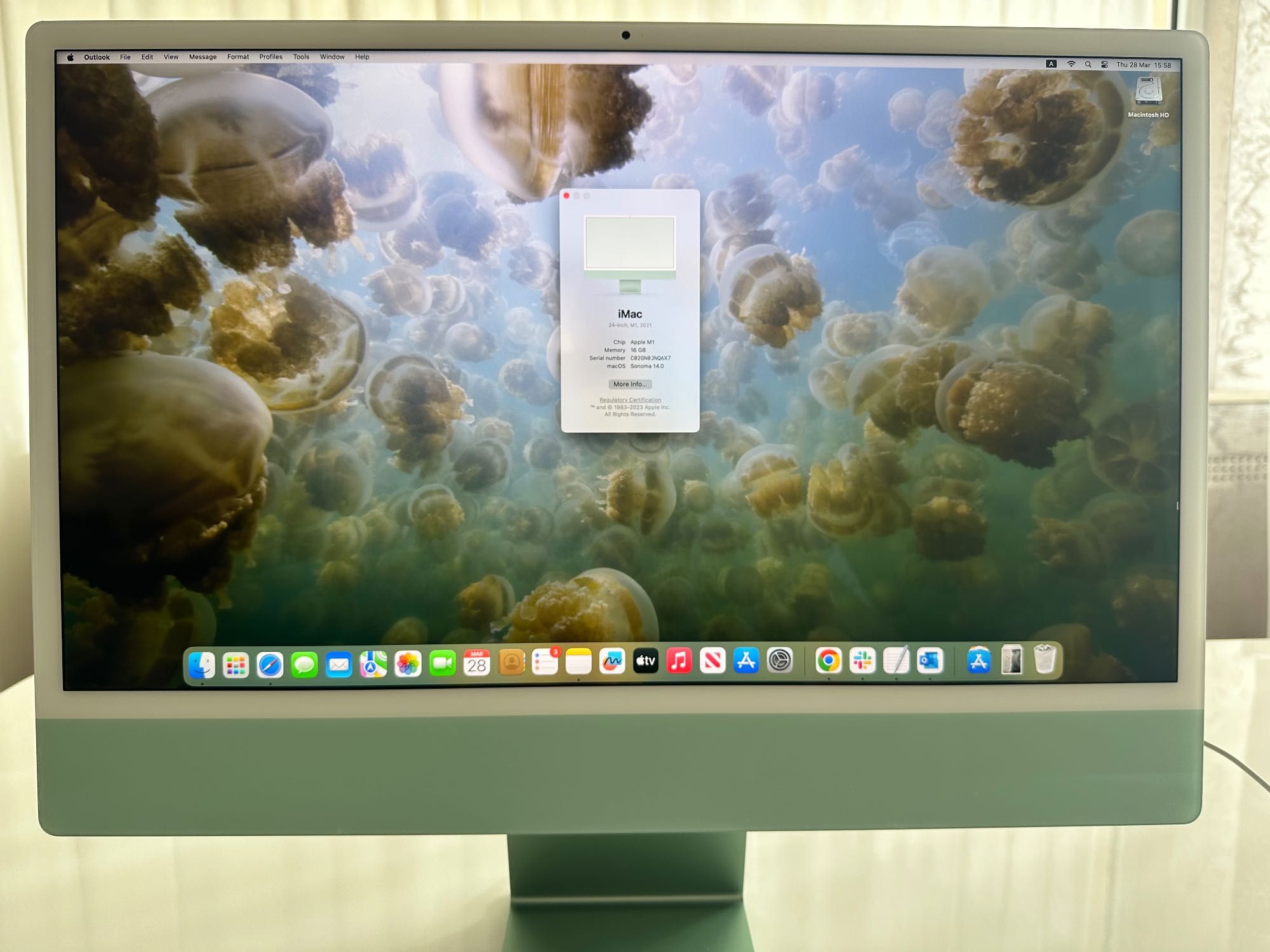 iMac M1 24", 8 core CPU, 8 core GPU, 16GB, 512GB SSD