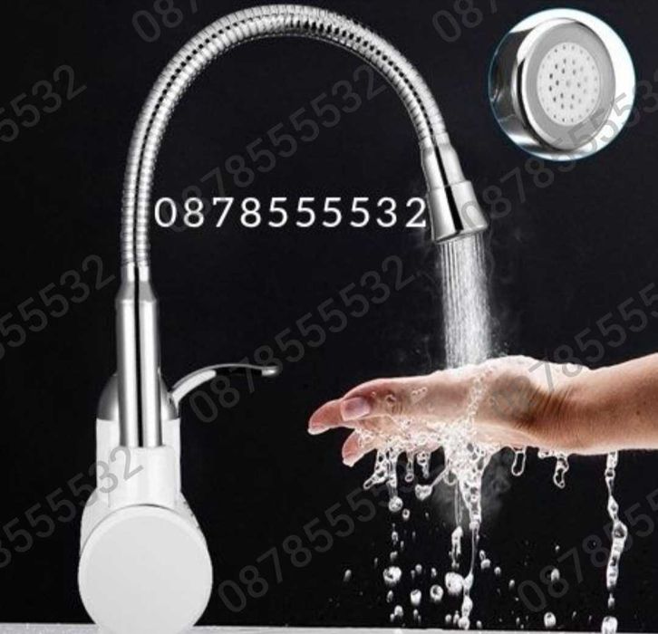 Смесител за вода нагревател за мигновено загряване 3000W гъвкав чучур