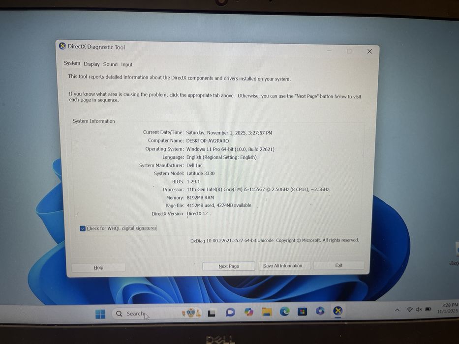 Dell Latitude  3330 i5 1155 G7