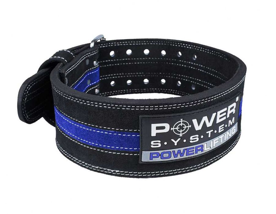 Centura pentru atletica grea Power Systems, Albastru, marimea L, Piele