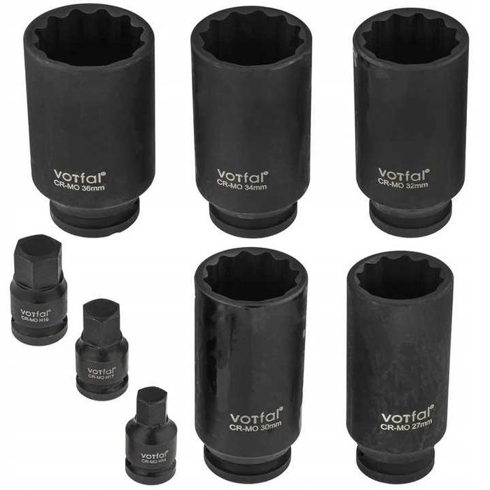 Set trusa chei tubulare + biti hexagonale imbus impact ½ (VRF08129-3)