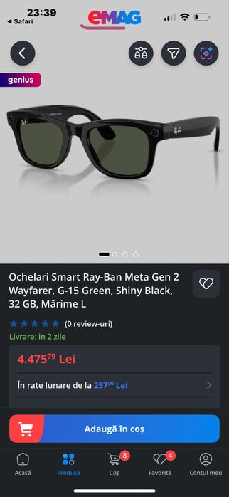 Ochelari Ray-Ban Meta AI.