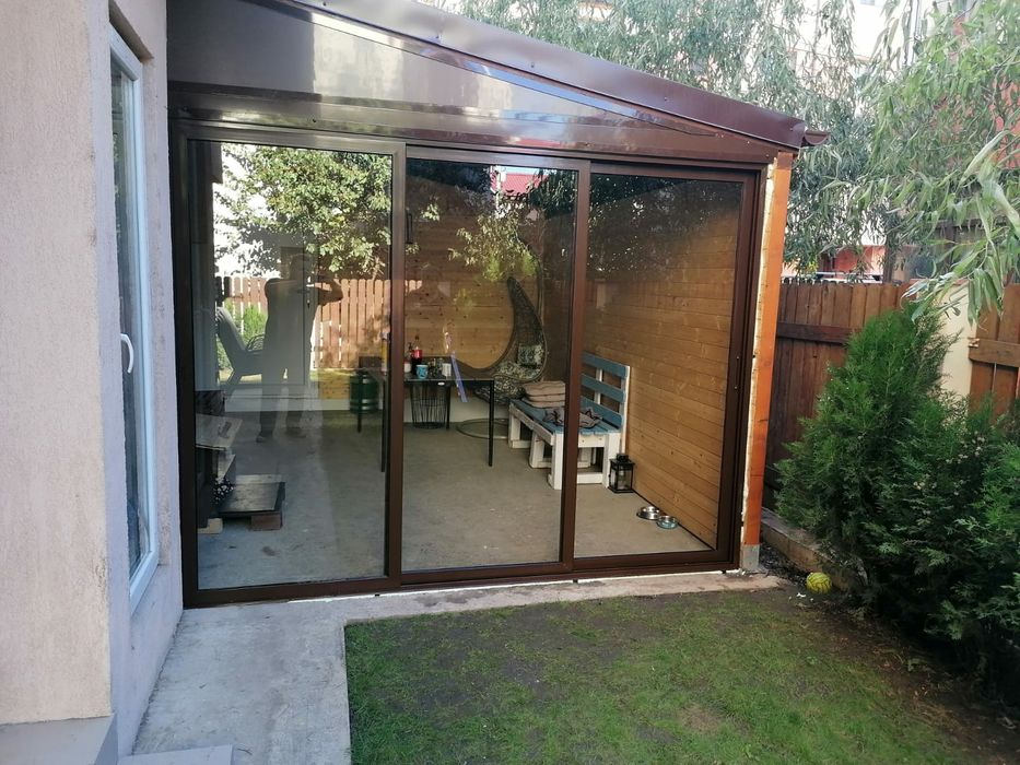 Sticlă glisantă cu sau fără rama securizat sau duplex inchideri terase