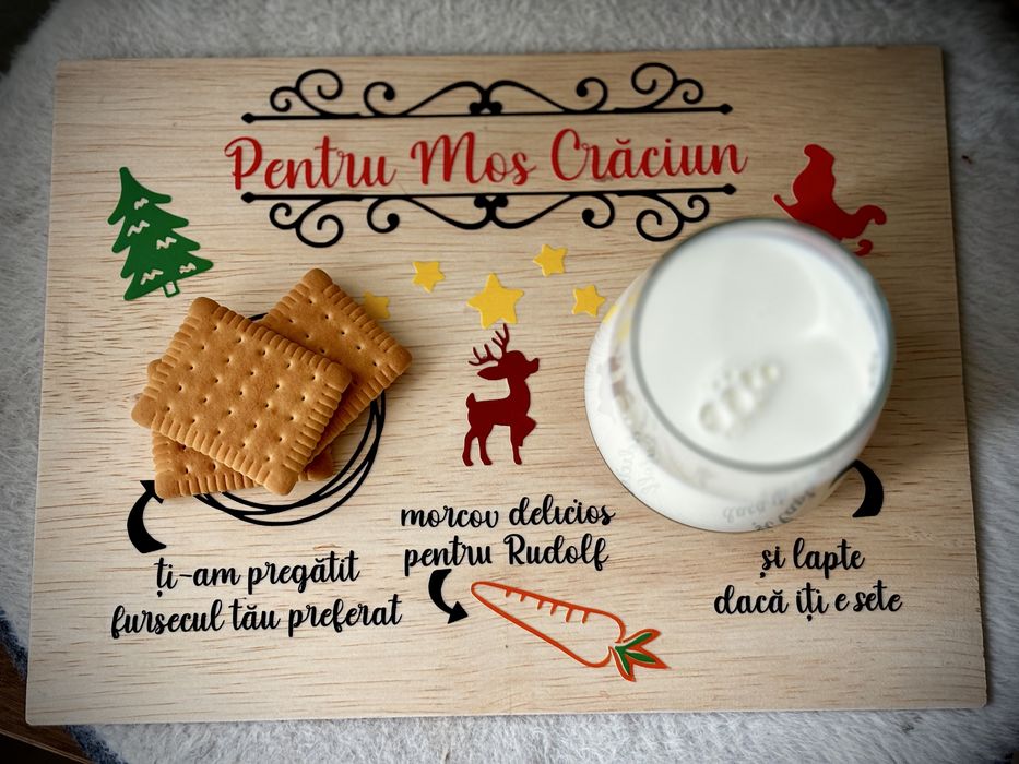 Tavita Lemn Mos Craciun