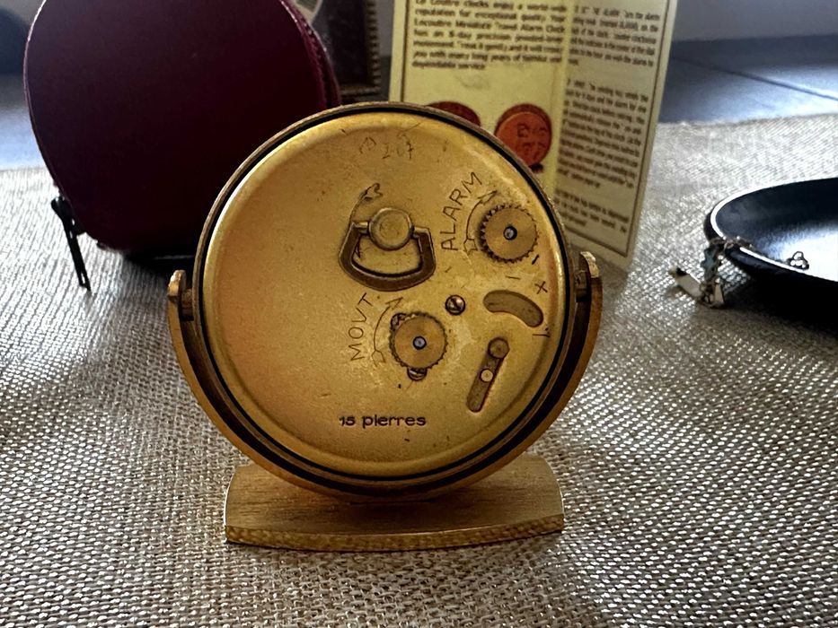 Jaeger-LeCoultre Miniature Travel Alarm Clock 8 Days