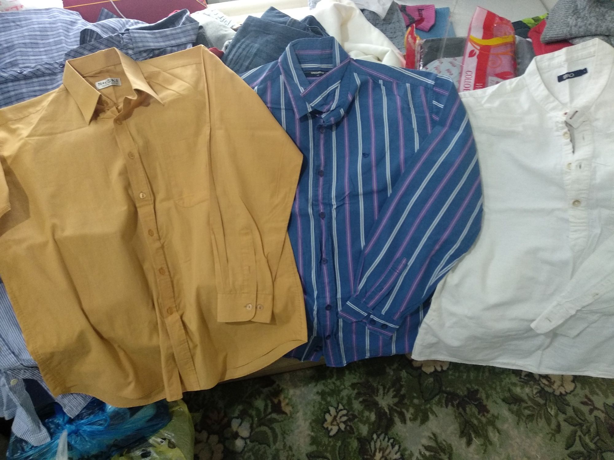 Рубашки мужские, размеры 46-56, наш адрес Сайрам центр