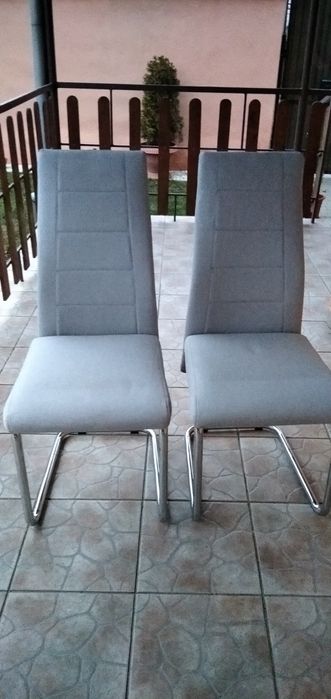 Masă de sticlă/6 scaune noi