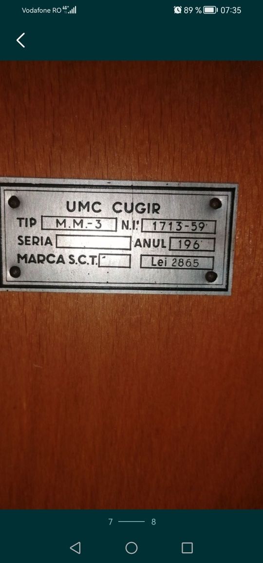 Corp mobila/comoda furnir nuc mașina de cusut Ileana anii 60