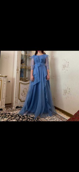 Вечернее платье берёзовый