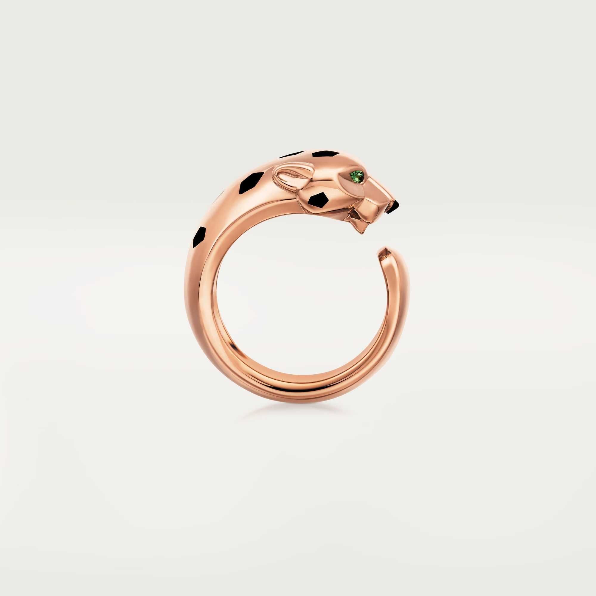 CARTIER Panthere de Cartier Rose Gold Black Дамски Пръстен