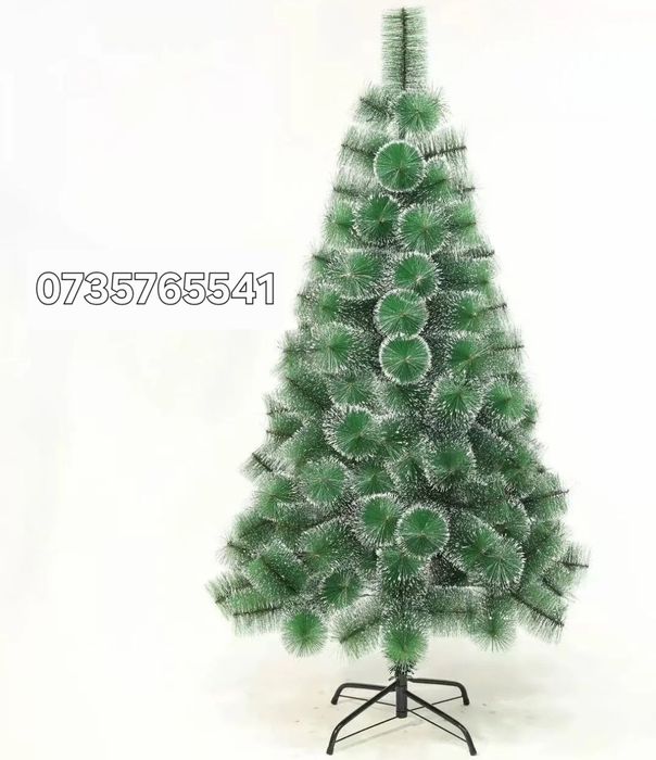 Brad artificial pin cu zăpadă des Pom de Craciun suport inclus Oferta