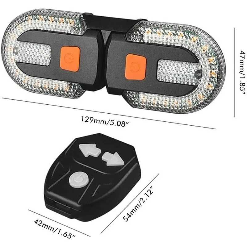 Lampa spate semnalizare FY-1825 Ovala pentru bicicleta