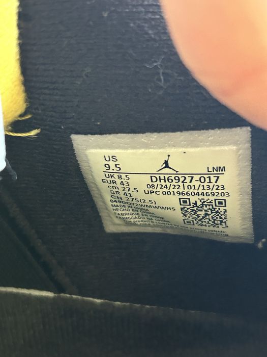 Jordan 4 yellow thunder ORIGINALI