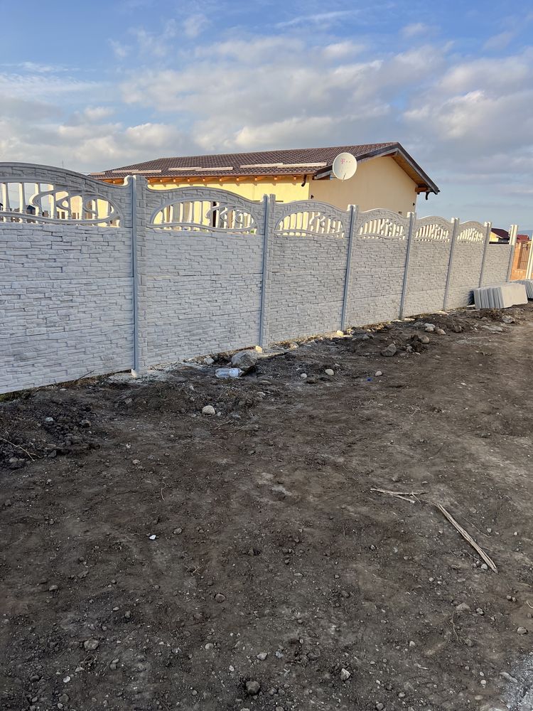 Placi gard beton Prefabricat ciment stalpi