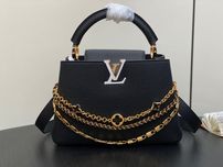 Geanta Louis Vuitton Capucines BB, Noir Élégance, 27 cm