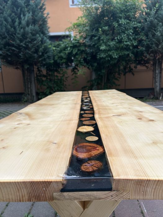 Masa de terasa/bucatarie cu rasina epoxidica