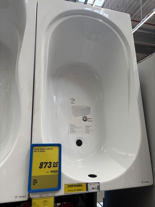 Cadă acril 120 X 70