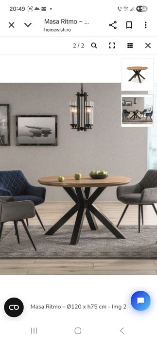 Masa cu diametru de 120, blat