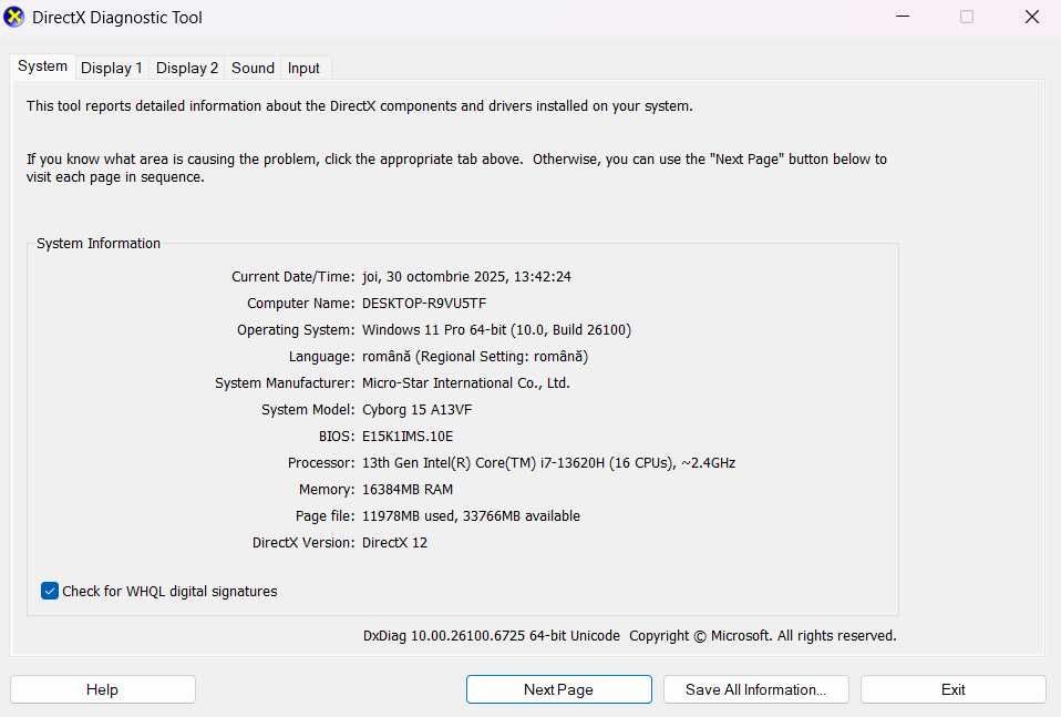 Laptop Gaming/Design MSI Cyborg 15, i7-13620H, 16GB RAM, RTX 4060