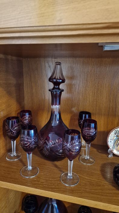 Cristal Bohemia rubiniu
