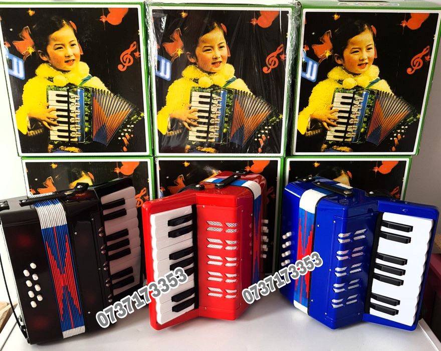 Acordeon pentru copii 3ani+ /17 clape/8 basi 4 culori