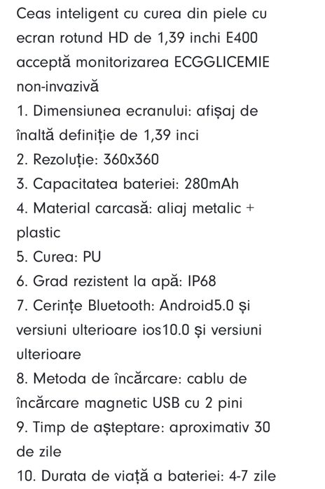 Ceas smartwatch E400
