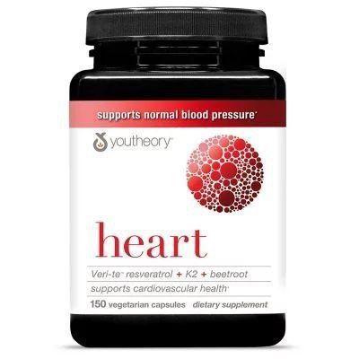 Ресвератрол, витамин К + свекла, 
Youtheory Heart Capsules with Resver