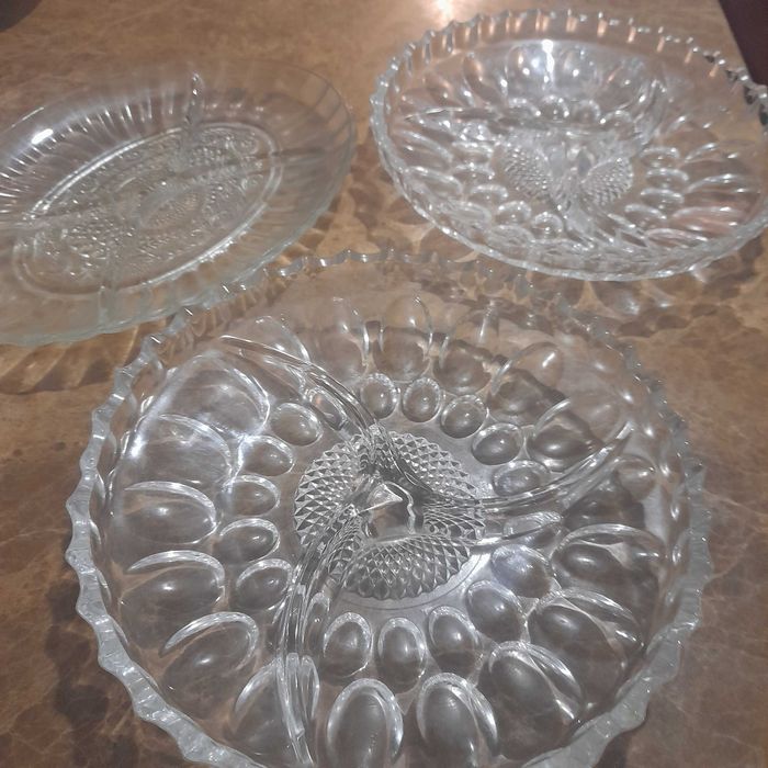 Конфетницы, стекло, 3шт за 1 цену