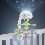 Музикална въртележка - проектор за кошара Fisher price мечета пеперуди
