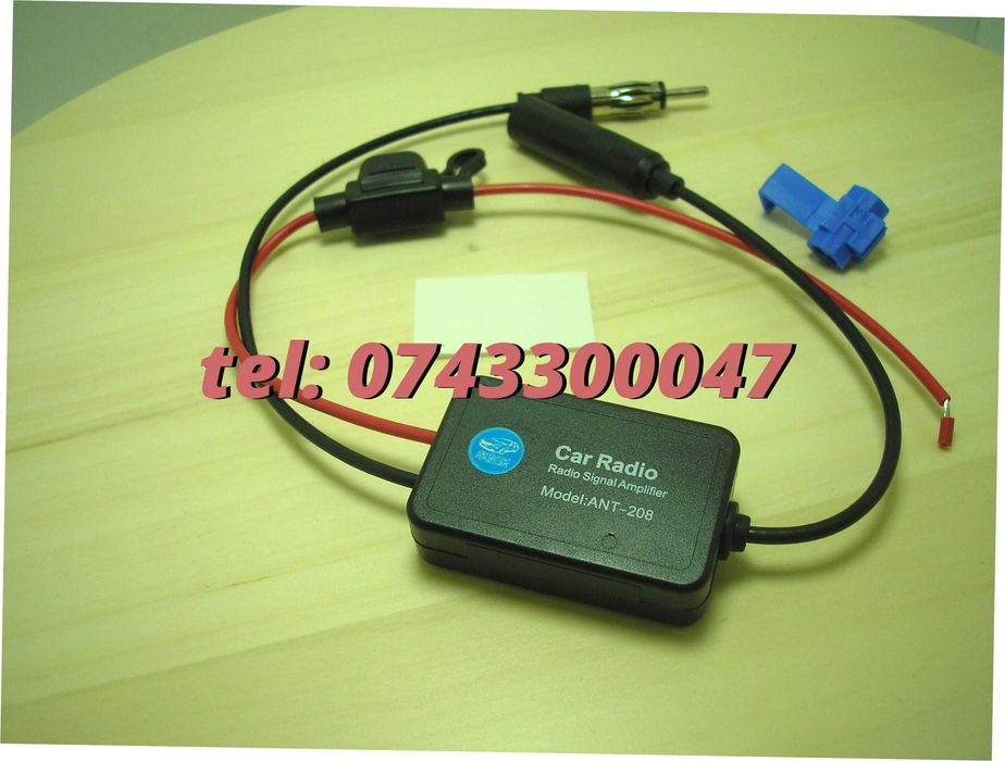 Amplificator De Semnal Antena Radio Auto Fm 12v