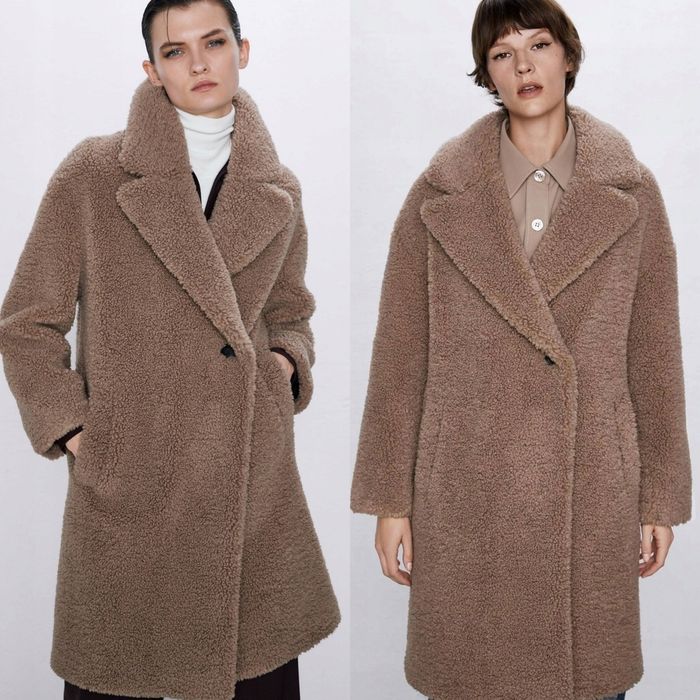 Palton blana Zara winter edition