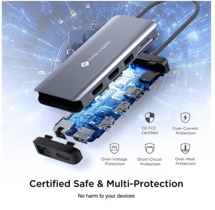 NOVOO DP 11 in 1 RM11 Pro Докинг станция  11 в 1
