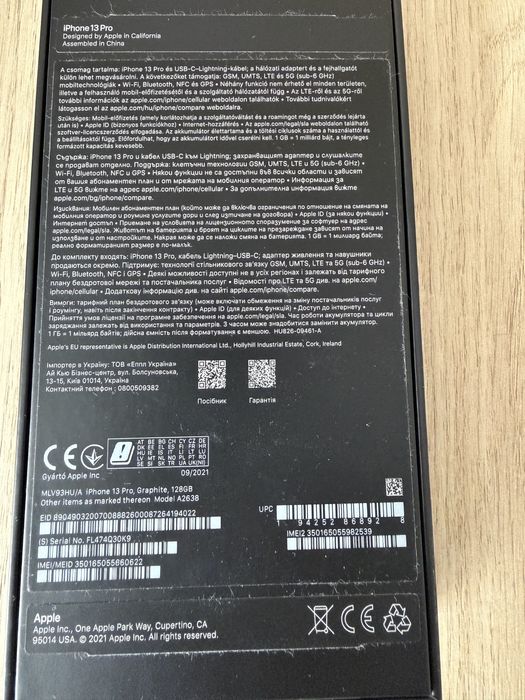 Iphone 13 pro Graphite 128gb