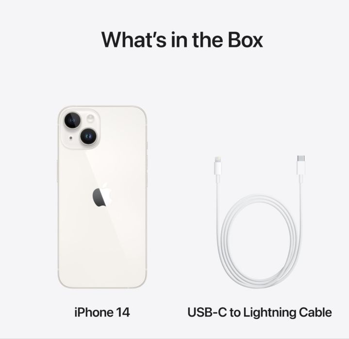 Telefon mobil Apple iPhone 14, 128GB, 5G, Starlight