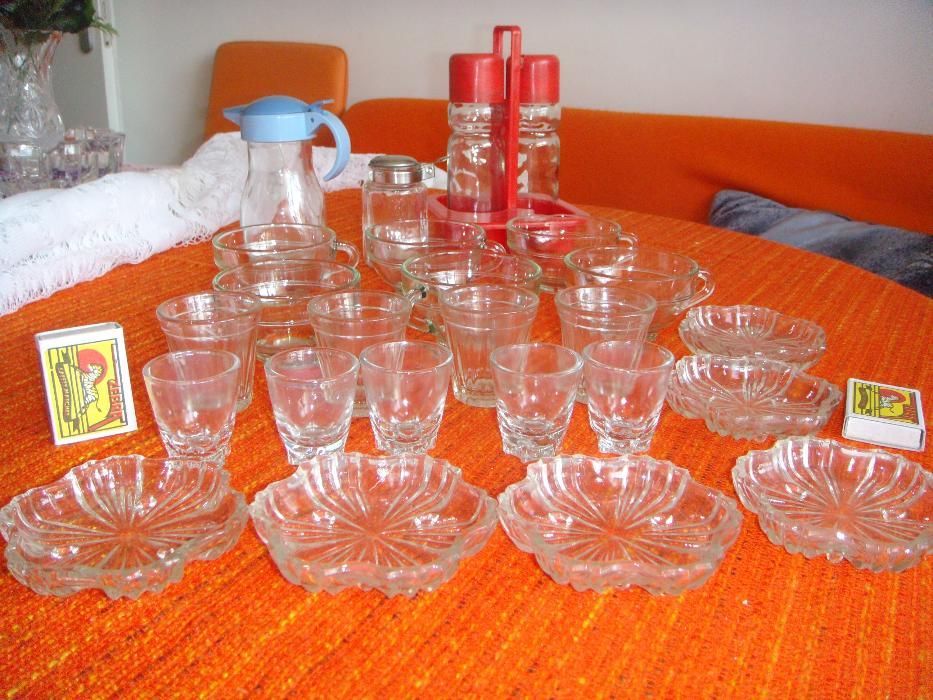 Чаши за ракия, чаши за кафе, кана, солница,табла