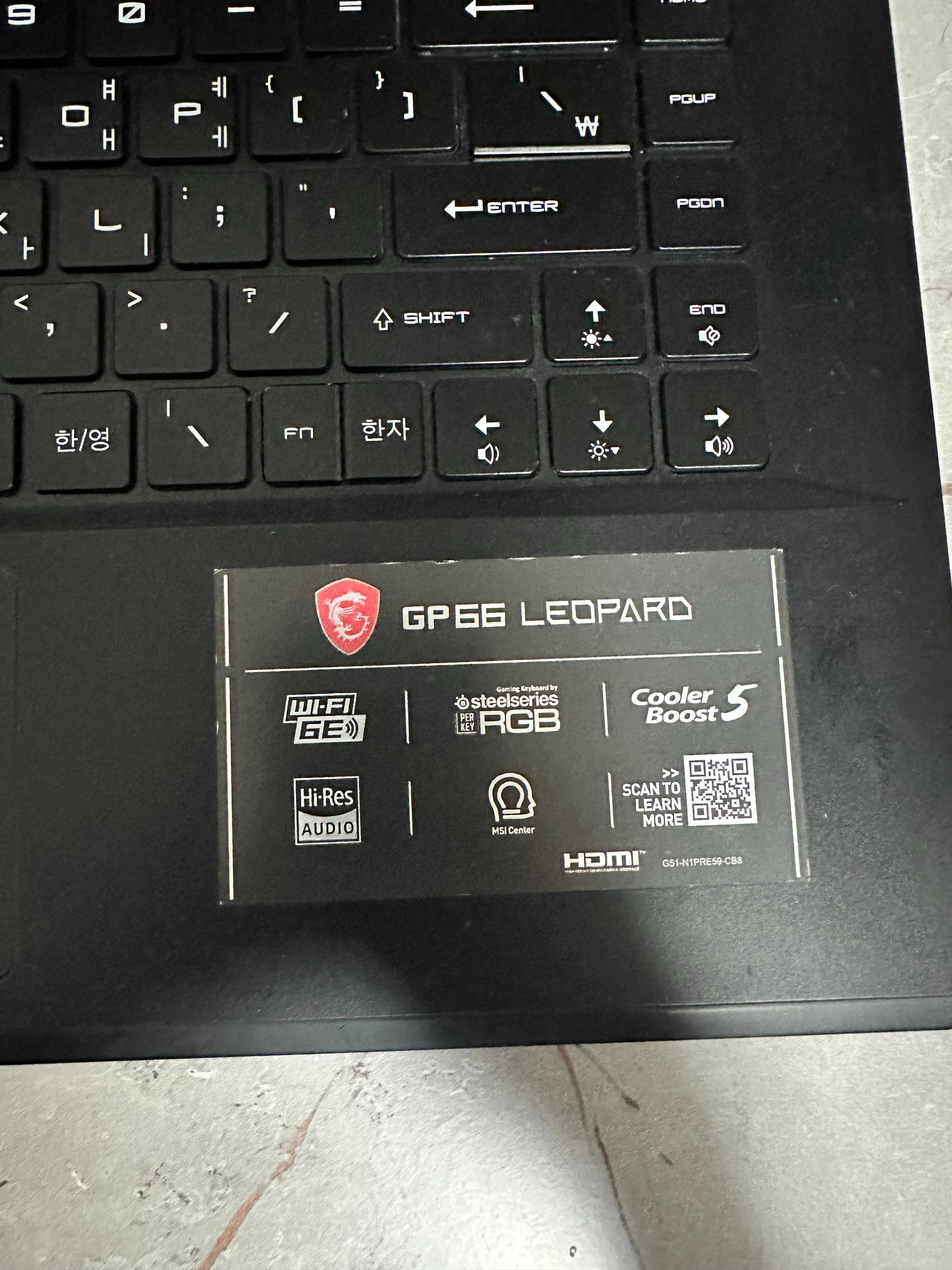 Игровой ноутбук MSI GP66 LEOPARD