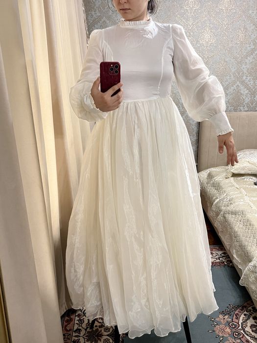 Нарядное платье белое айвори на узату под кажекей