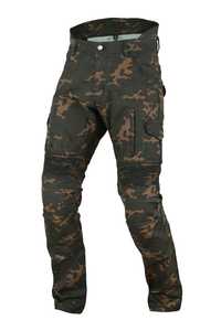 Pantaloni moto Cargo Camo cu protectii + kevlar 28, 30, 32, 34, 36, 38