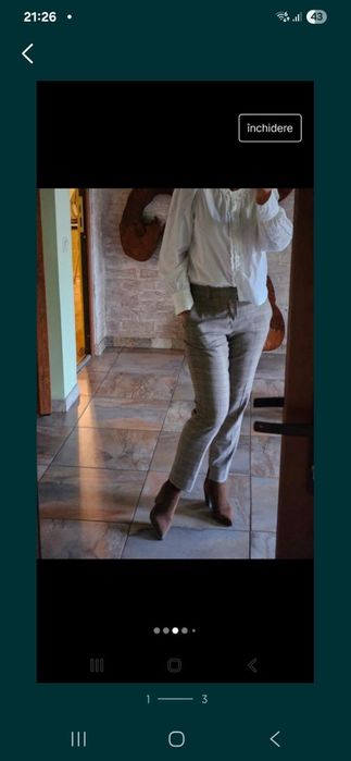 Pantaloni carouri Zara