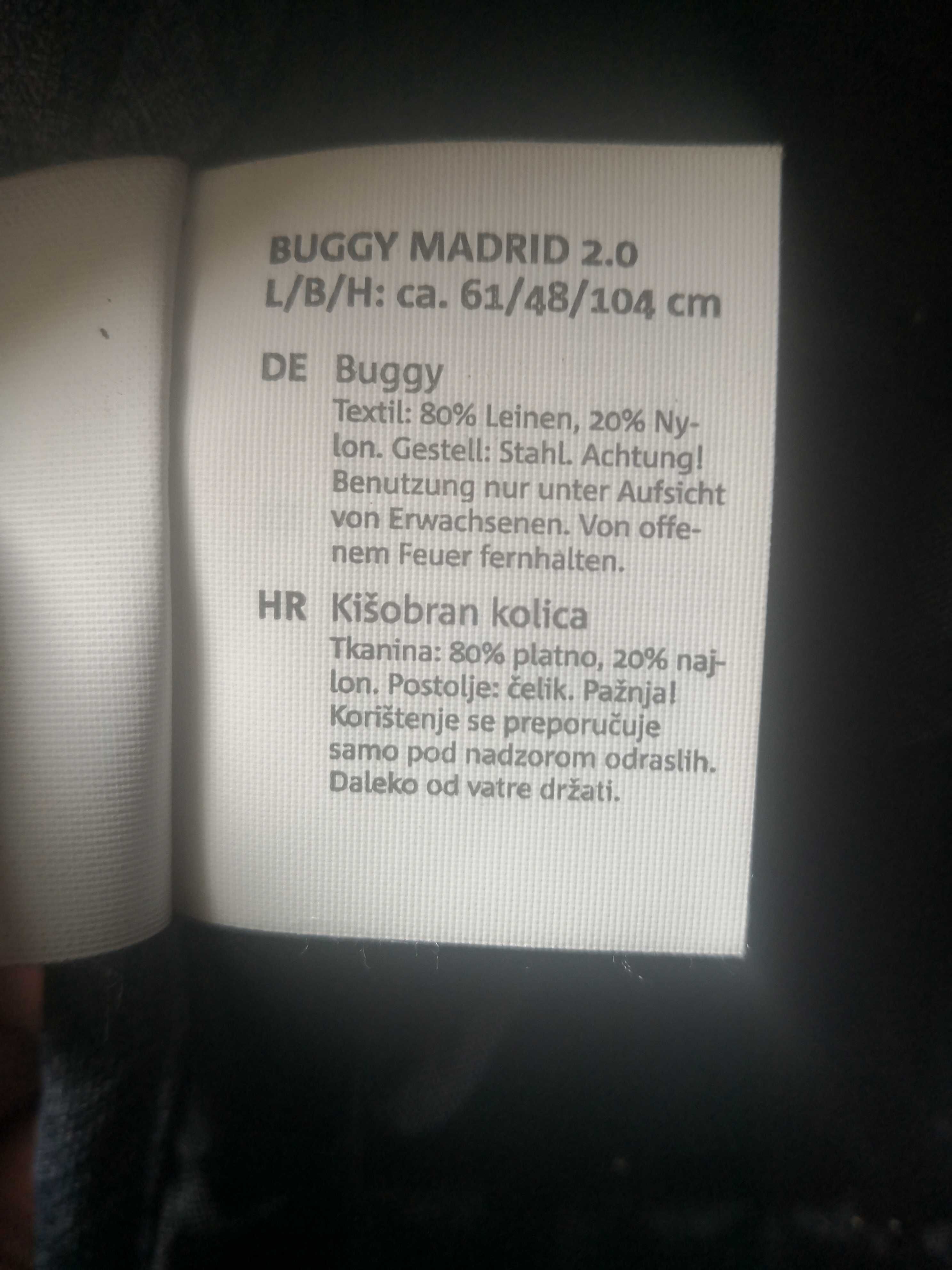 ЛЯТНА ДЕТСКА КОЛИЧКА Buggy Madrid 2.0 на “My Baby Lou” много запазена