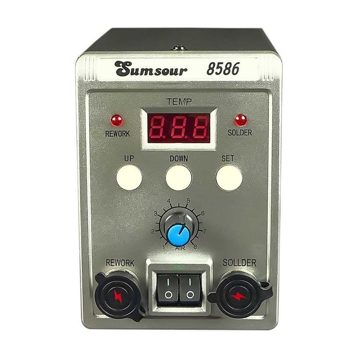 Станция за запояване Sumsour 8586 горещ въздух, поялник, диг. дисплей